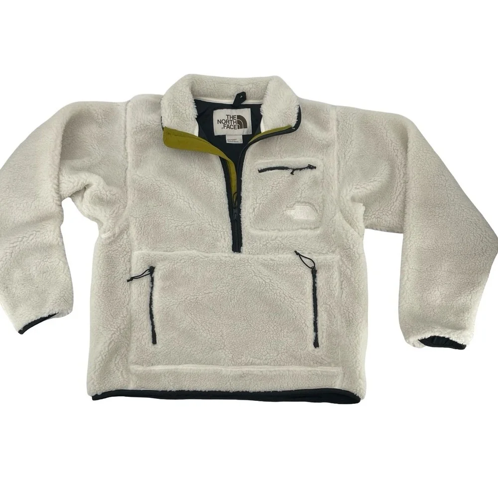 The North Face Fleece Pullover Dunraven Sherpa Small White Excellent